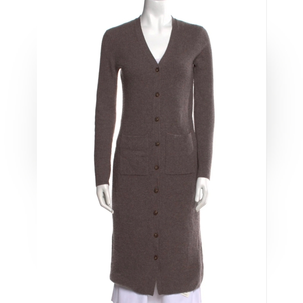 NAADAM Brown Cashmere Ribbed Sweater Dress